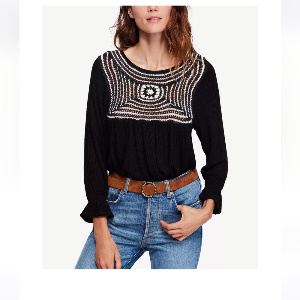 Free People Soulmate crochet knit top